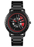 Rolling Watch for Men with Black Metal Strap and Round Dial for Casual & Formal Wear