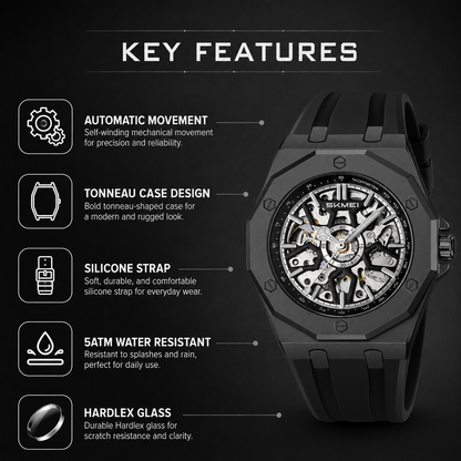Luxury Skeleton Automatic Wrist Watch for men