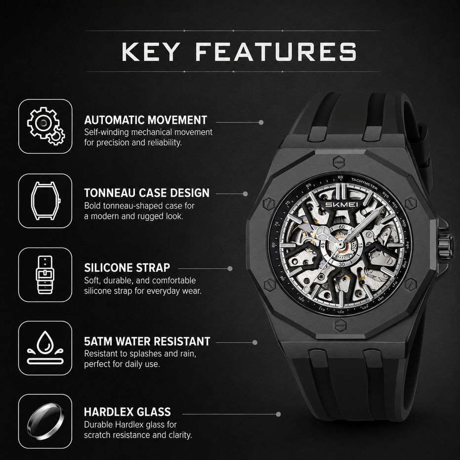 Wrist Watch for Men & Women with Classic Durable Strap and Round Dial for Casual & Formal Wear