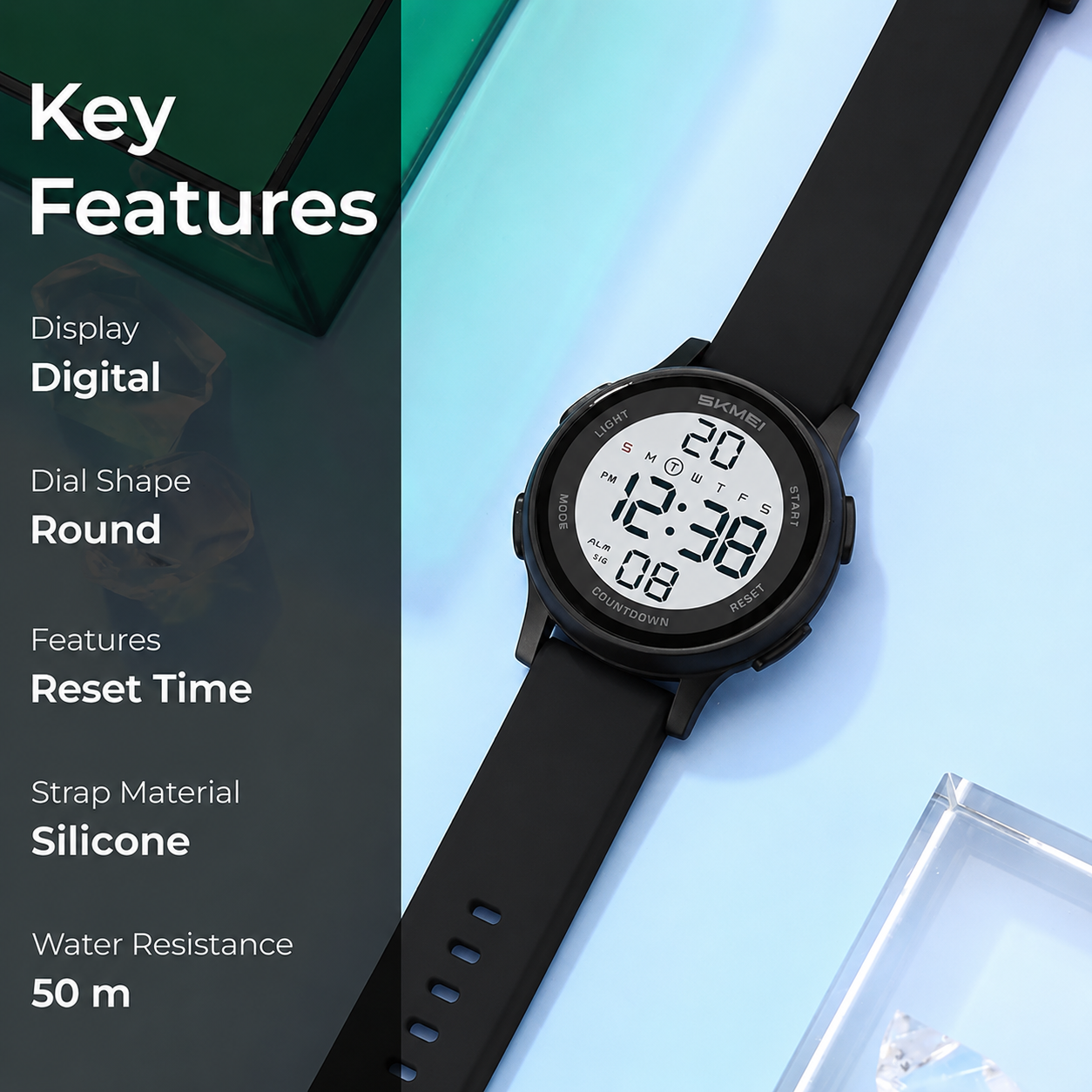 Sporty Digital Wrist Watch for Everyday Wear for kids