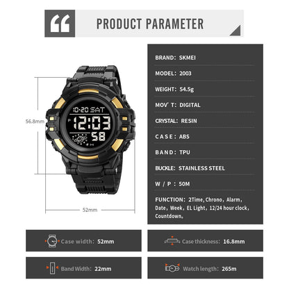 SKMEI Men's Digital Sports Watch - 2003