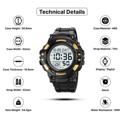 Skmei Digital Dial TPU Strap Watch for Men - 2003
