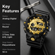 Analog-Digital Watch for Men with Black Silicone Strap and Round Dial for Casual & Formal Wear