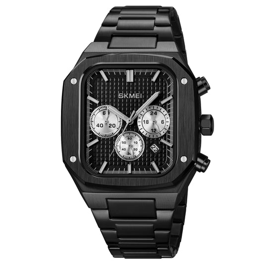 Men's Quartz Chronograph Watch with Stainless Steel Band - 2201