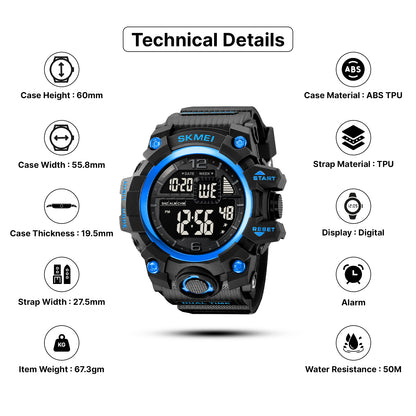 Skmei Digital Dial TPU Strap Watch for Men - 2245