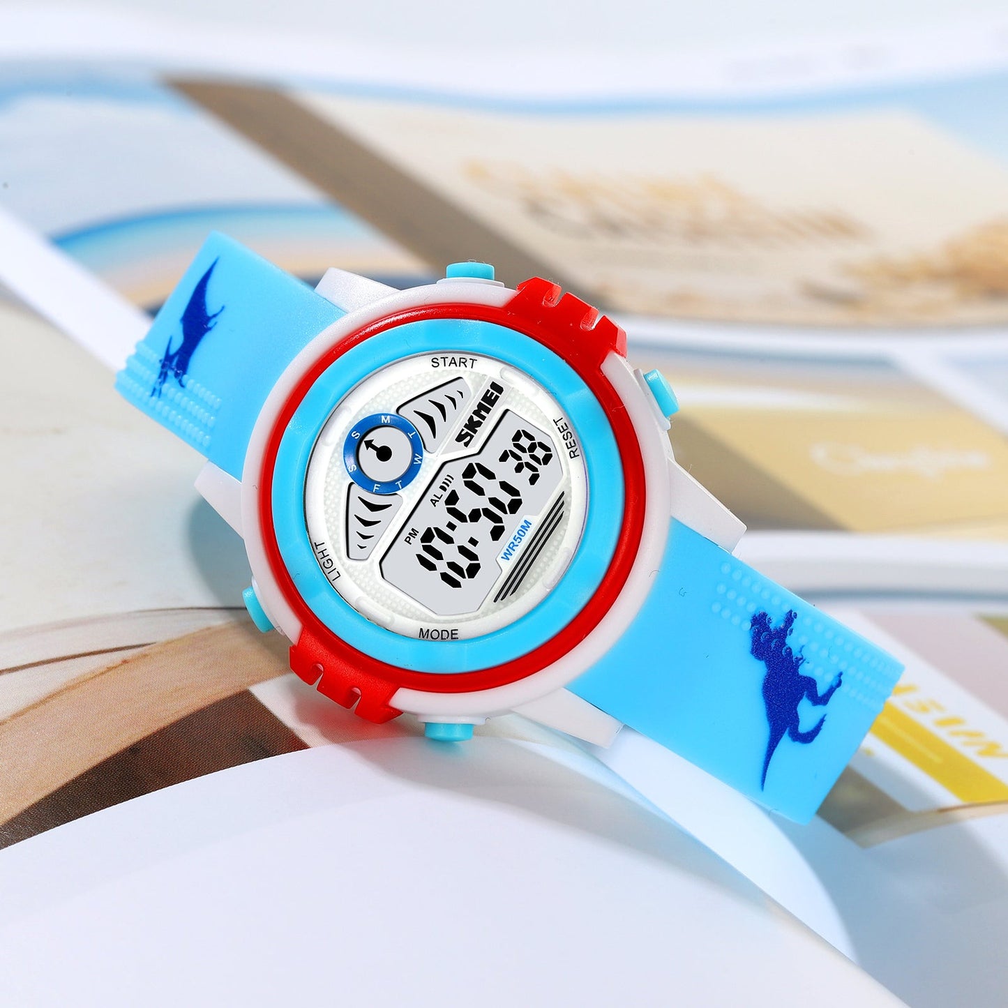 Kids Waterproof Digital Colourful Watches - 2266