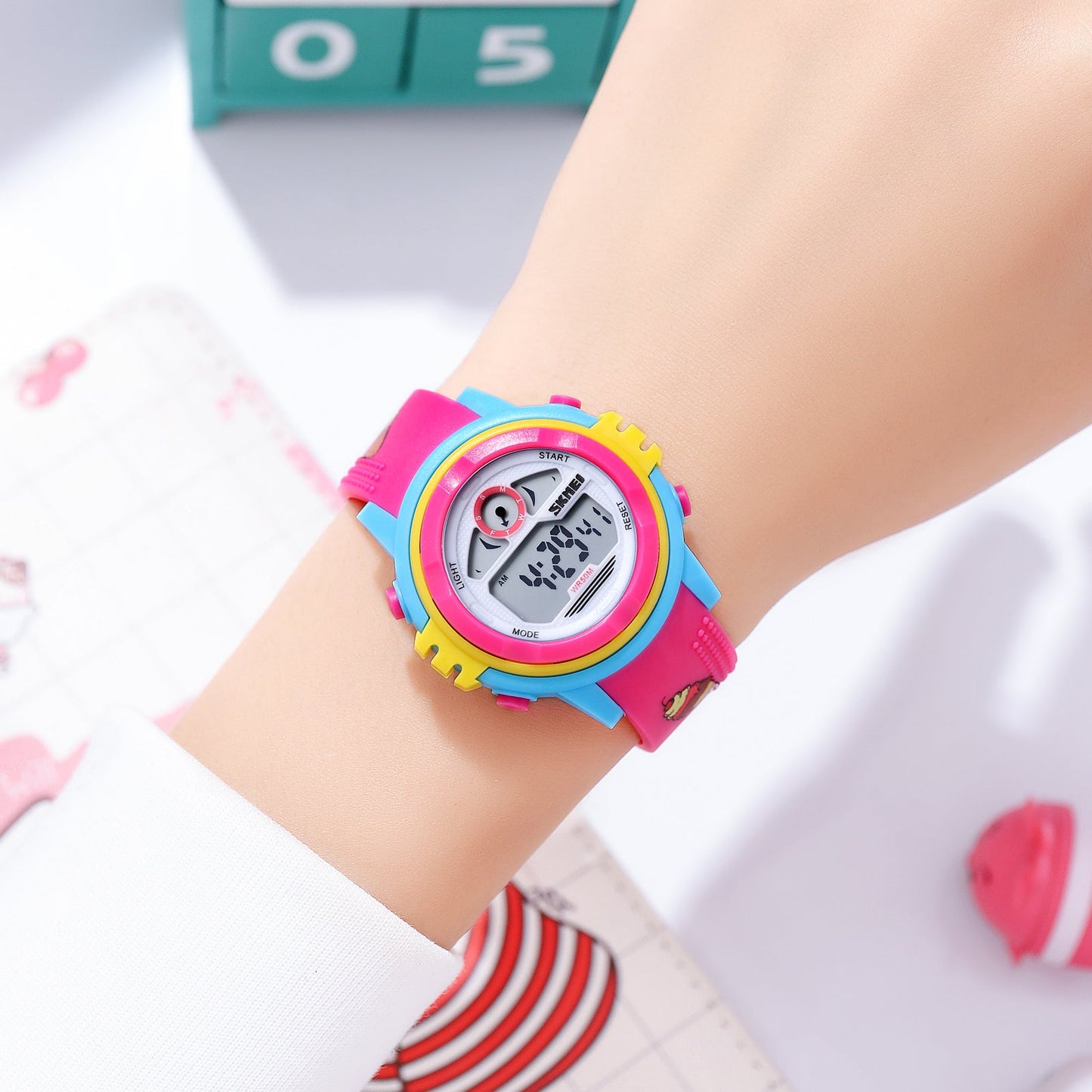 Kids Waterproof Digital Colourful Watches - 2266