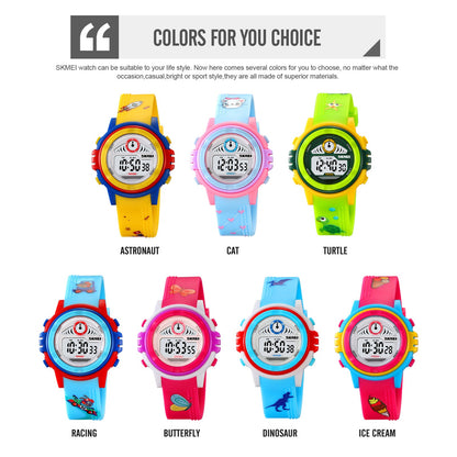 Kids Waterproof Digital Colourful Watches - 2266