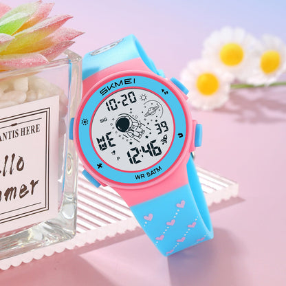 Kids Digital Waterproof with LED Light Fun Themes Watch - 2267