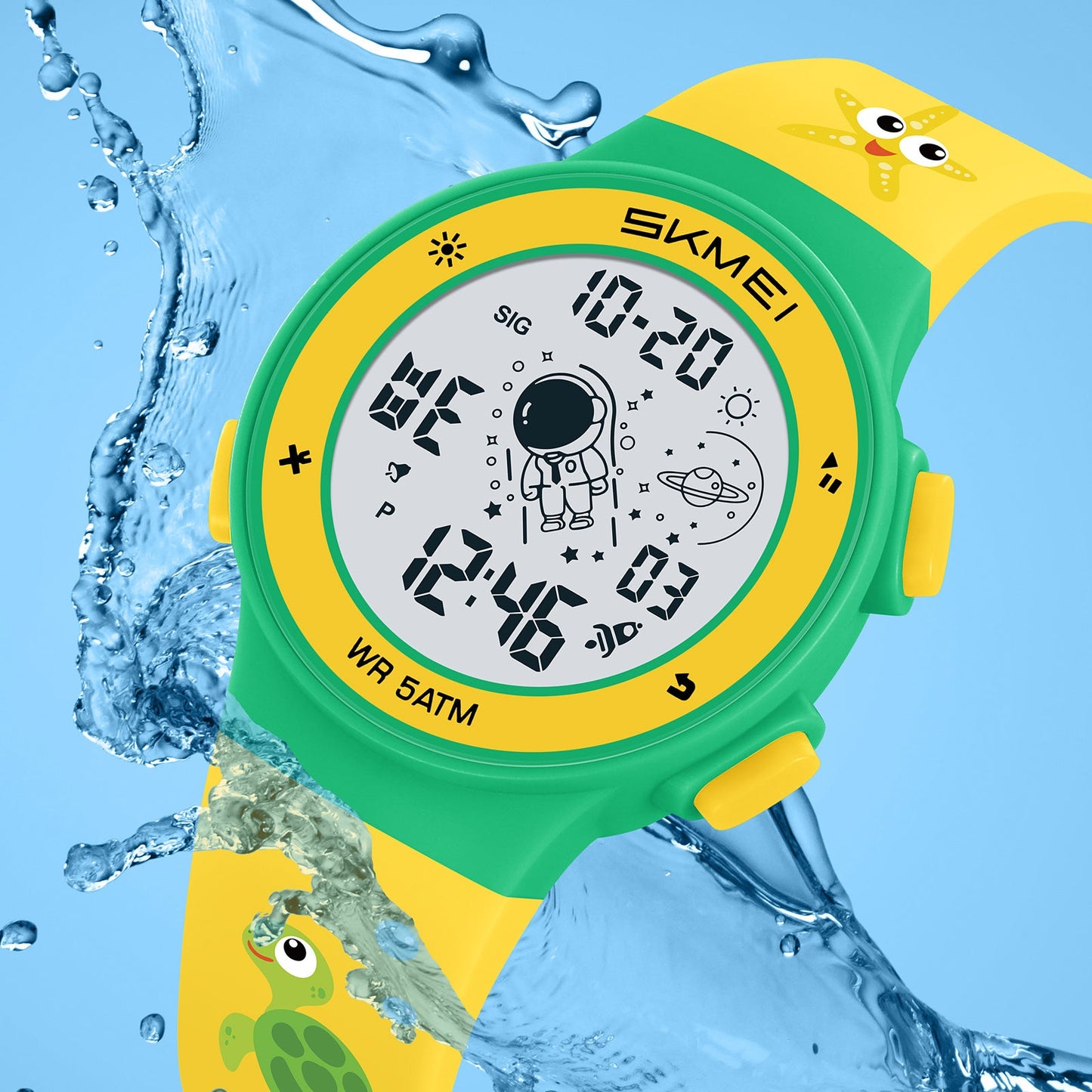 Kids Digital Waterproof with LED Light Fun Themes Watch - 2267