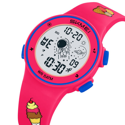 Kids Digital Waterproof with LED Light Fun Themes Watch - 2267