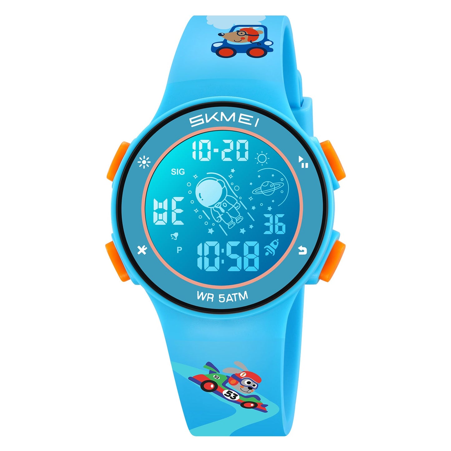 Kids Digital Waterproof with LED Light Fun Themes Watch - 2267