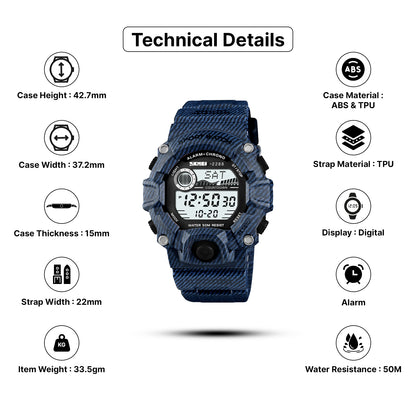 Skmei Digital Dial TPU Strap Watch for Kids - 2288