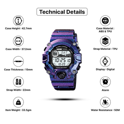 Skmei Digital Dial TPU Strap Watch for Kids - 2288