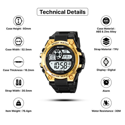 Skmei Digital Dial TPU Strap Watch for Men - 2318