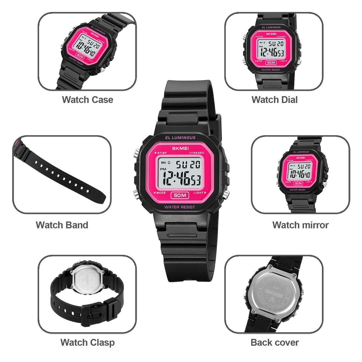 Digital Sport Casual Fashion Watch - 2326