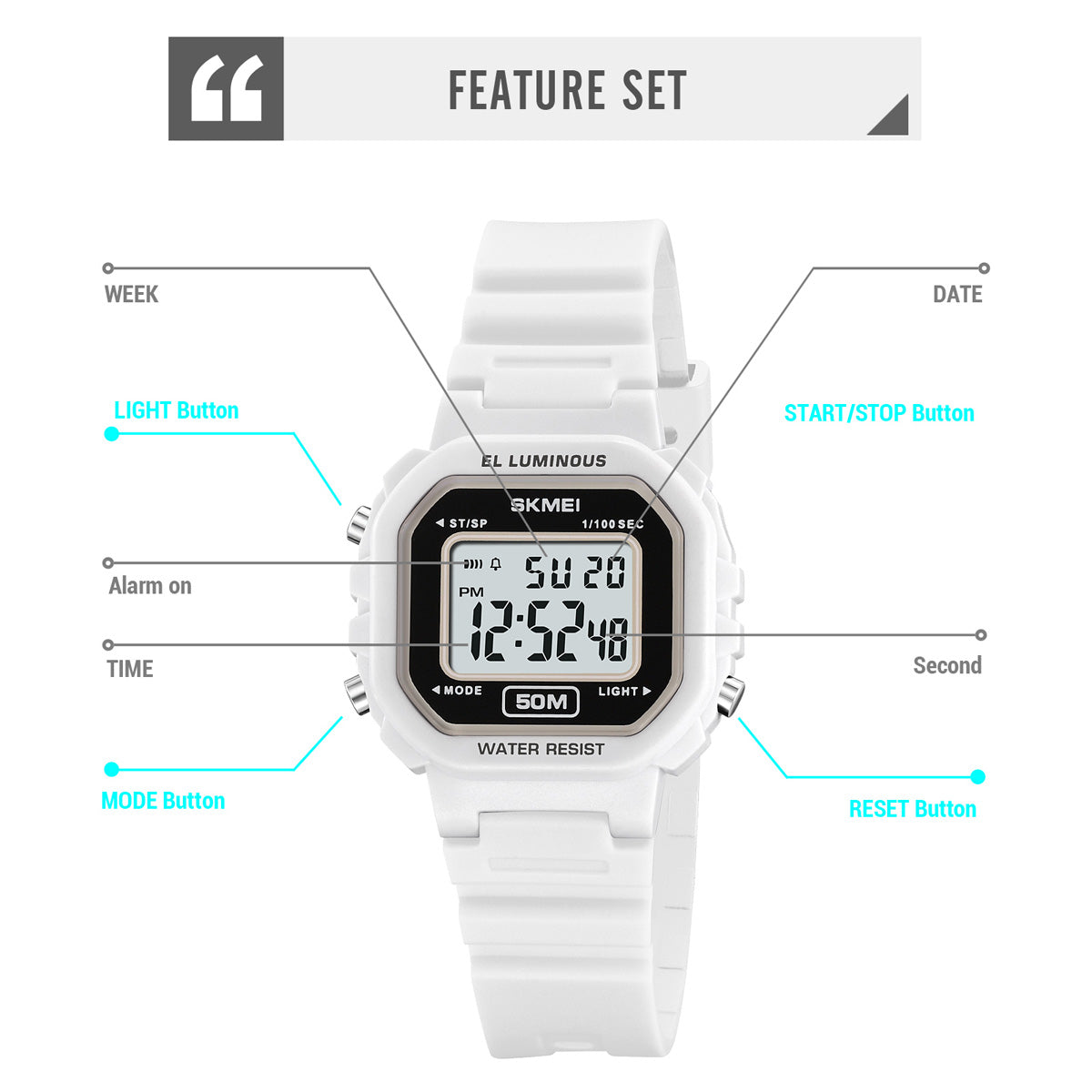 Digital Sport Casual Fashion Watch - 2326