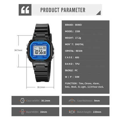 Digital Sport Casual Fashion Watch - 2326