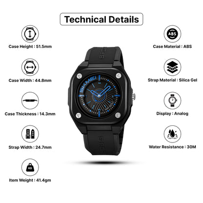 Skmei Quartz Analog Dial Silica Gel Strap Watch for Men - 2329