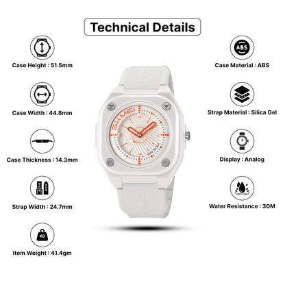 Skmei Quartz Analog Dial Silica Gel Strap Watch for Men - 2329
