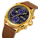 Analog Watch for Men with Brown Leather Strap and Round Dial for Casual & Formal Wear