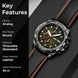 Analog Watch for Men with Black Leather Strap and Round Dial for Casual & Formal Wear
