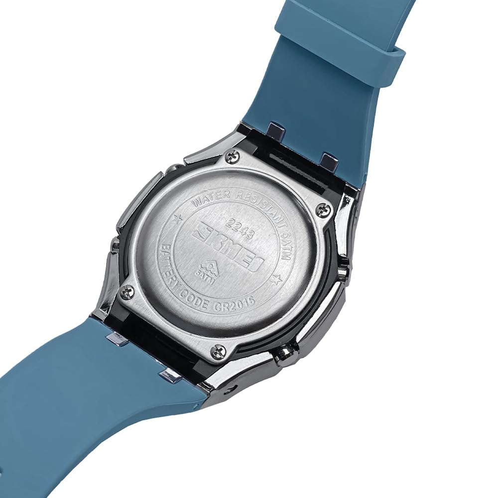 Premium Analog Digital Wrist Watch with Silicone Strap