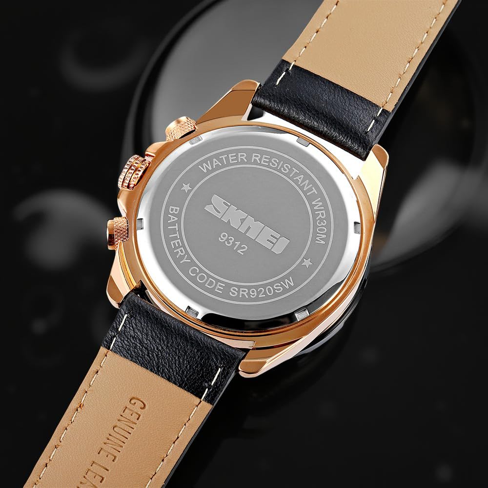 Luxury Analog Watch for Men with Designer Dial and Premium Leather Strap