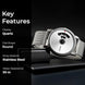 Digital Watch for Men with Silver Mesh Belt Metal Strap and Round Dial for Casual & Formal Wear