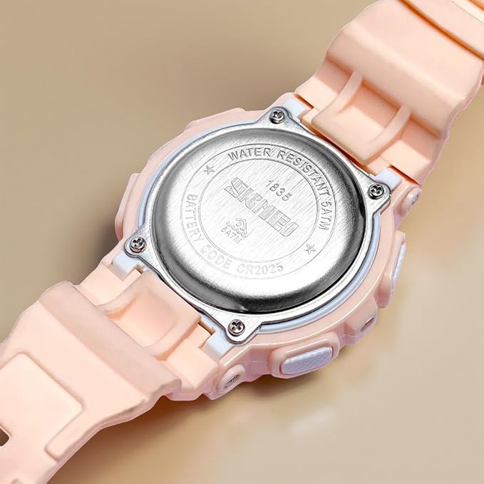 Men's Digital Sports Watch, LED Square Large Face Analog Quartz Wrist Watch with Multi-Time Zone Waterproof Stopwatch