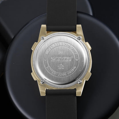Rugged Digital Sports Wristwatch with Flexible Strap for men