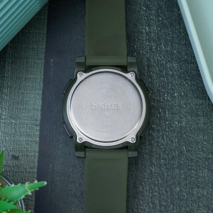 Premium Digital Sports Watch for Men with Round Dial Dual Time Alarm Stopwatch Luminous Display and Comfortable Strap