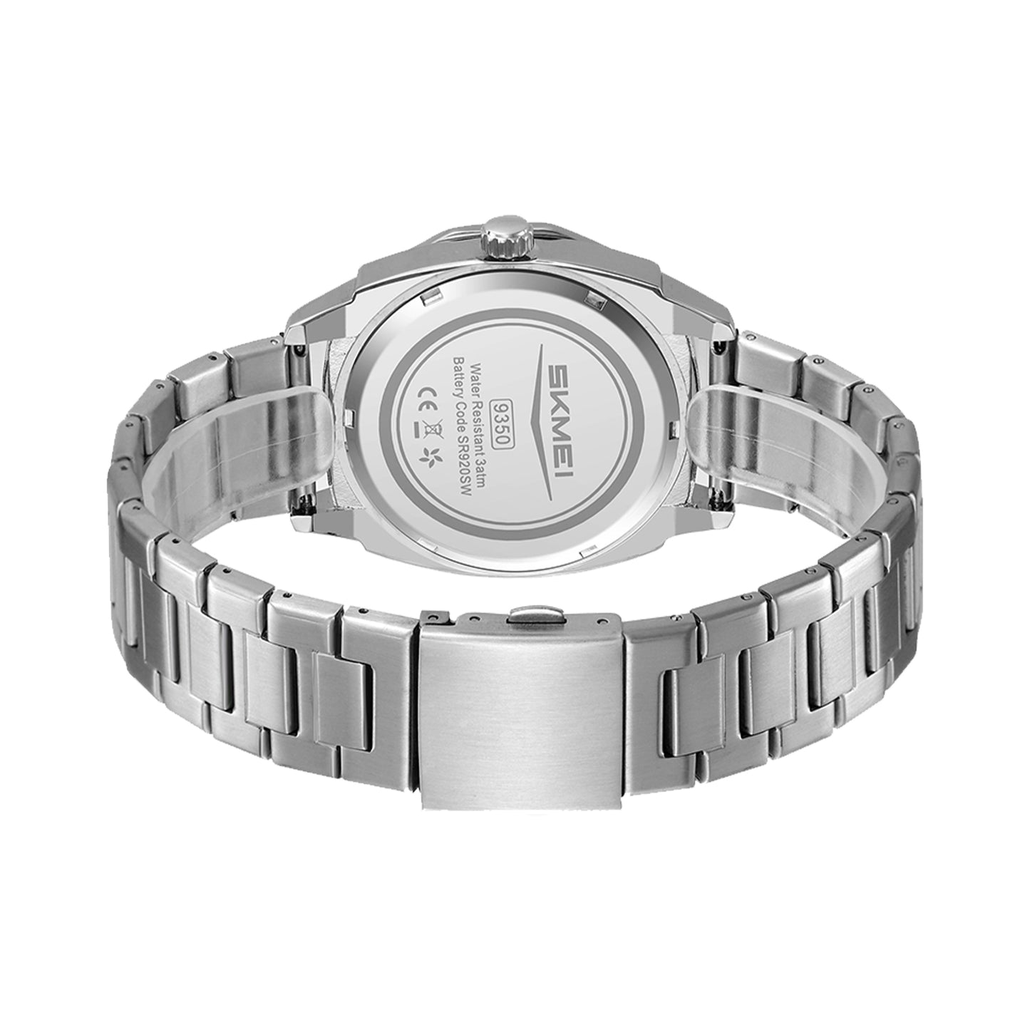 Skmei Quartz Analog Dial Stainless Steel Strap Watch for Men - 9350