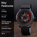 Rolling Watch for Men with Black Metal Strap and Round Dial for Casual & Formal Wear