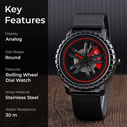 New Wheels Rolling Creative Fashion Che Youhui League Fans Butterfly Double Snap Gift Wristwatch