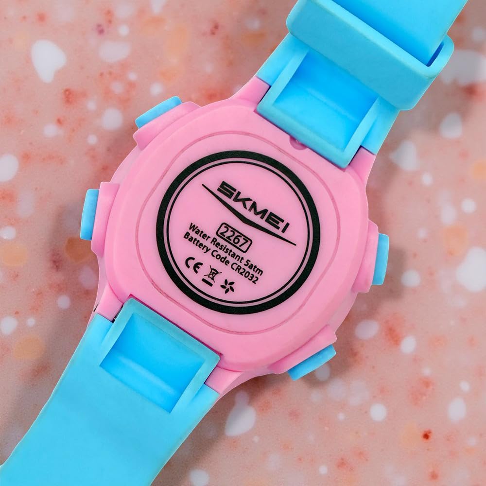 Kids Digital Watch with Cartoon Space Design and Soft Comfortable Strap for Daily Wear