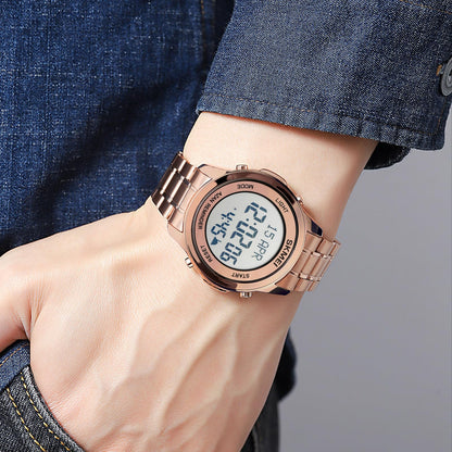 Digital Watch with Stainless Steel Strap for men