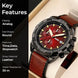 Analog Watch for Men with Brown Leather Strap and Round Dial for Casual & Formal Wear