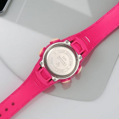 Digital Kids Watch LED Display, Round Dial, Waterproof Sports Watch with Alarm, Date & Comfortable Strap