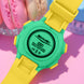 Digital Watch for Kids with Yellow-green Polyurethane Strap and Round Dial for Casual & Formal Wear