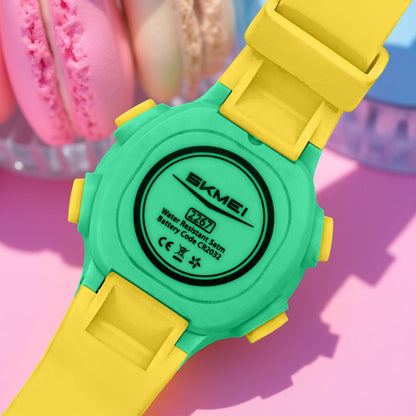 Kids Digital Watch with Cartoon Space Design and Soft Comfortable Strap for Daily Wear
