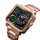 Analog-Digital Watch for Men with Rose Gold Stainless Steel Strap and Round Dial for Casual & Formal Wear