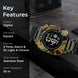 Digital Watch for Kids with Black Stainless Steel Strap and Round Dial for Casual & Formal Wear