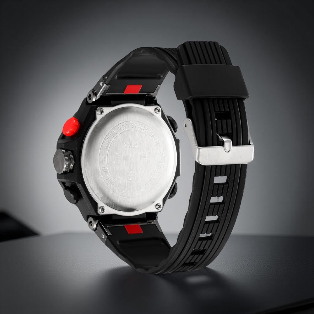Sport Analog Digital Wrist Watch with Silicone Strap for men