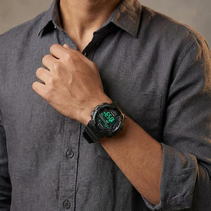Digital Sports Watch for Men with Alarm Week Display LED Light and Durable Strap