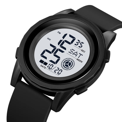 Rugged Digital Sports Wristwatch with Flexible Strap for men