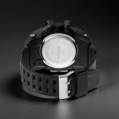 Rugged Digital Sports Watch for Men with Dual Time Display and Outdoor Adventure Style