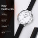 Analog Watch for Women with Black Leather Strap and Round Dial for Casual & Formal Wear