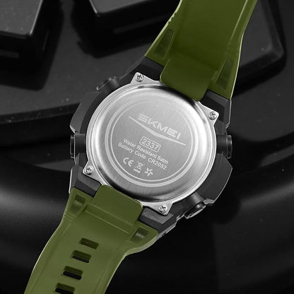 Rugged Digital Sports Watch with Textured Strap for men