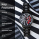 Rolling Watch for Men with Black Metal Strap and Round Dial for Casual & Formal Wear